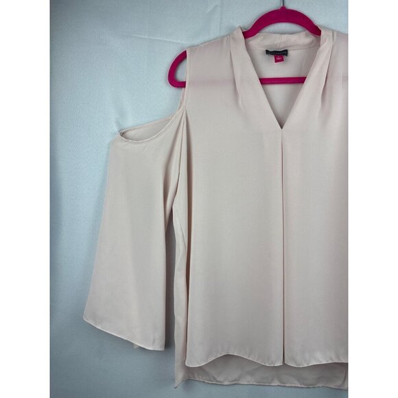 Vince Camuto Womens Cold Shoulder Blouse Size S Light Pink - Picture 2 of 5